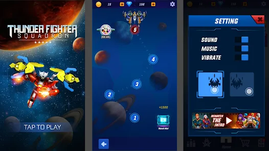 Game đổi thưởng bắn máy bay Thunder Fighter - Trải nghiệm những giây phút kịch tính và hấp dẫn 1 Bắn Máy Bay: Hạm Đội Bắn Ruồi - Ứng dụng trên Google Play