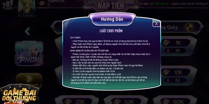 Mẹo thắng game bài đổi thưởng Phỏm 789 Club đọc liền 3 Biết cách dẫn dụ đối thủ khi chơi bài Phỏm